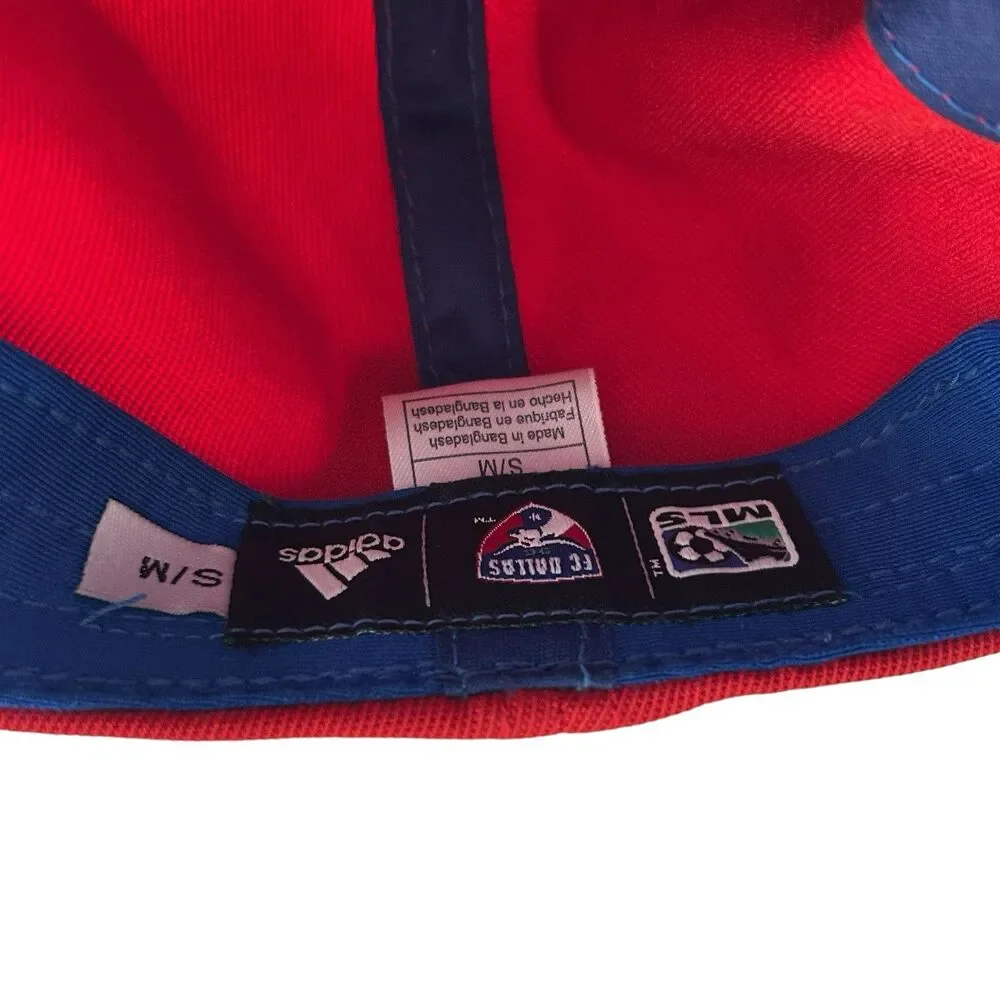 FC Dallas 96 MLS Adidas Small/Medium Adult Fitmax 70 Hat Cap‎ Blue/Red/White